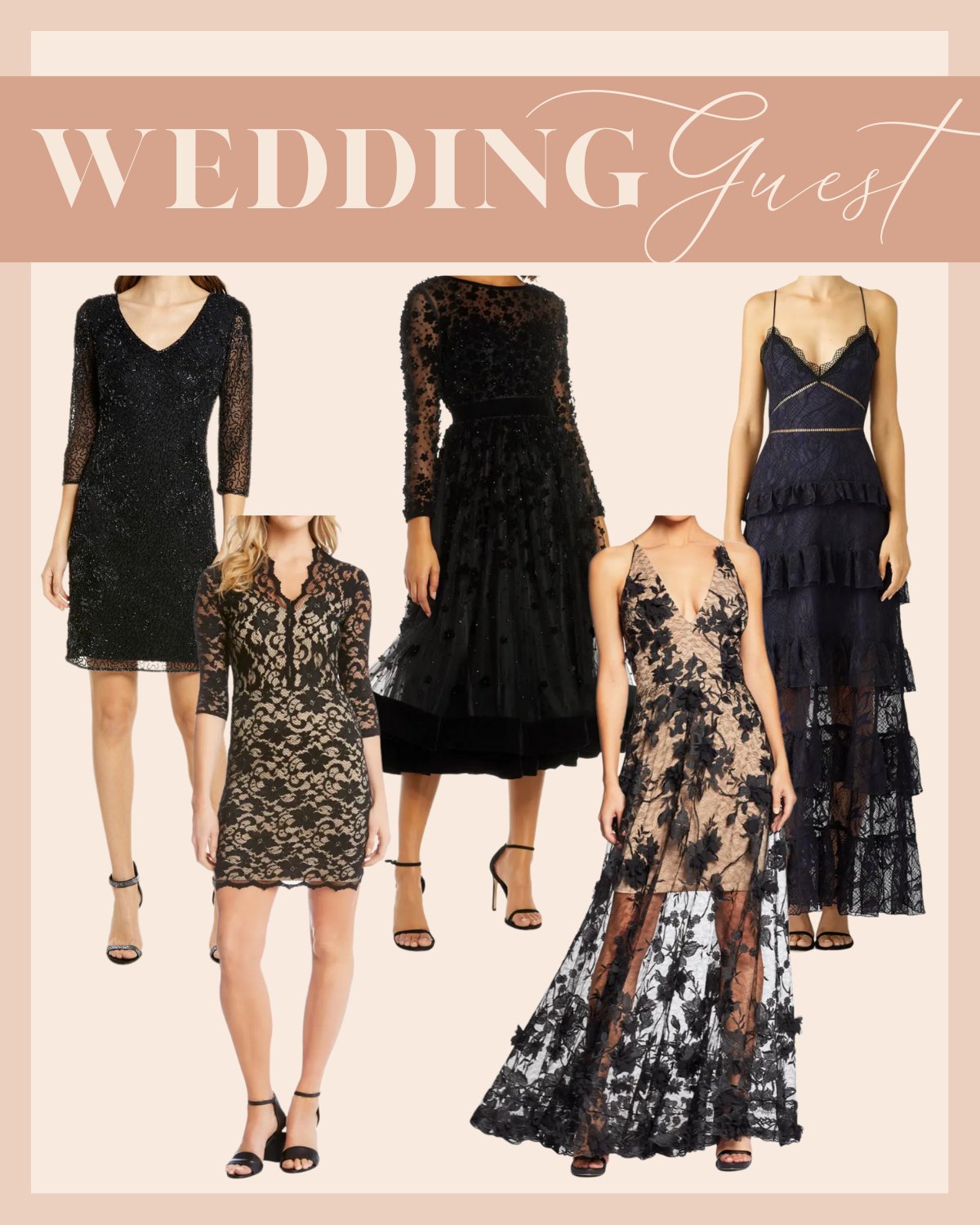 Wedding Looks: Black Lace Dresses » Style Weekender